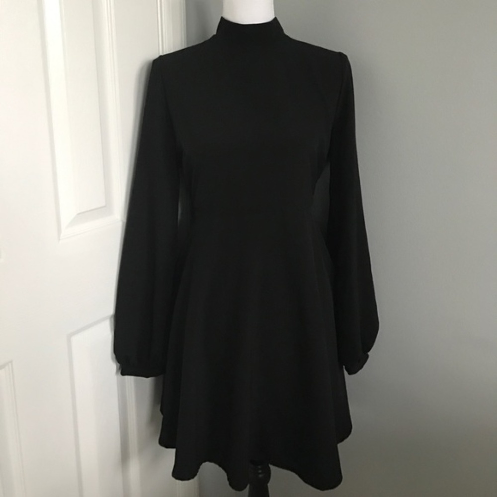 Lulu long sleeve high neck mod dress